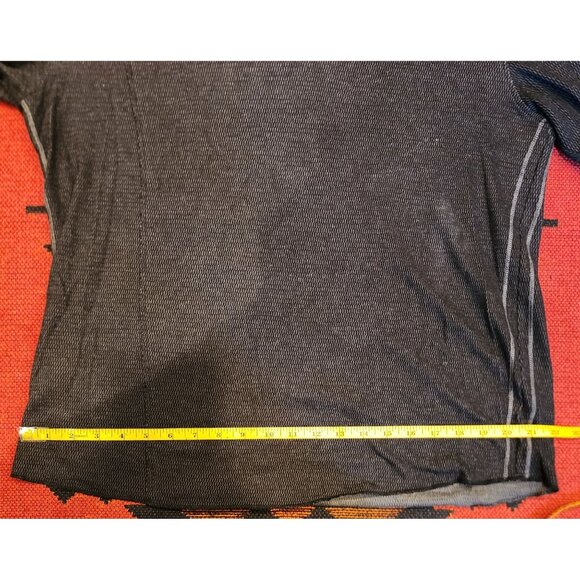 Men's Lightweight Hooded Long Sleeve Shirt XL Black Heathered Cotton/Polyester - Picture 7 of 14